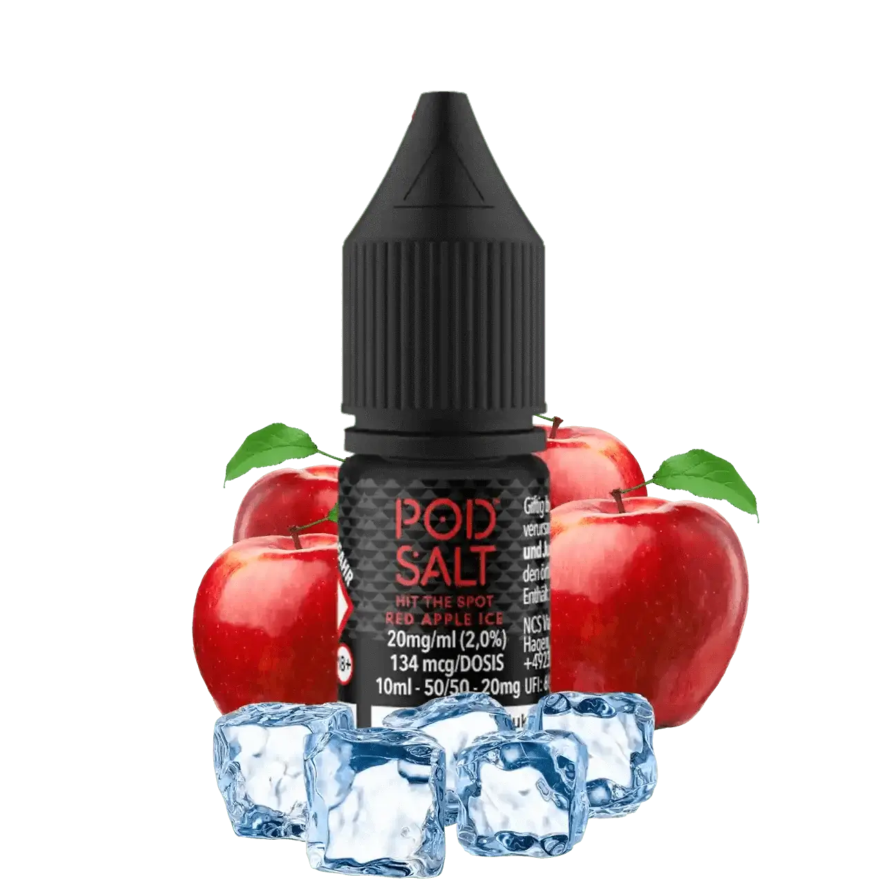Pod Salt - Red Apple Ice Nikotinsalz 10ml - Haus des Dampfes
