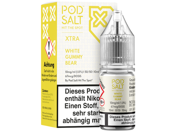 POD SALT XTRA - White Gummy Bear Nikotinsalz Liquid 10 ml - Haus des Dampfes