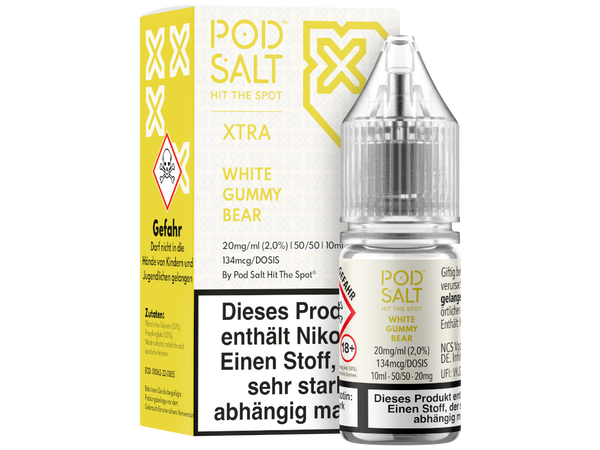 POD SALT XTRA - White Gummy Bear Nikotinsalz Liquid 10 ml - Haus des Dampfes