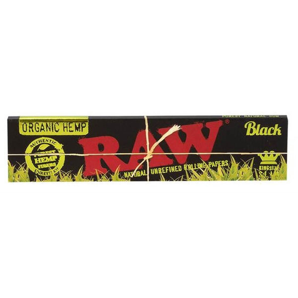 RAW Black Organic Hemp Kingsize Slim Rolling Paper - Haus des Dampfes