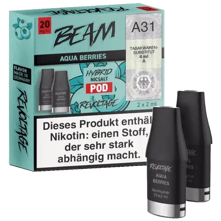 Revoltage Beam Dual - Aqua Berries Pod - 2er Pack - Haus des Dampfes