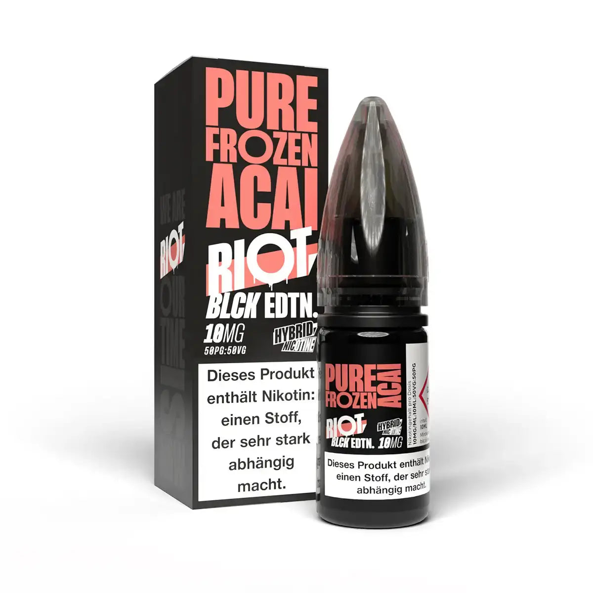 Riot Squad - Black Edition - Pure Frozen Acai - 10 mg/ml - Hybrid Nic Salt - 10 ml