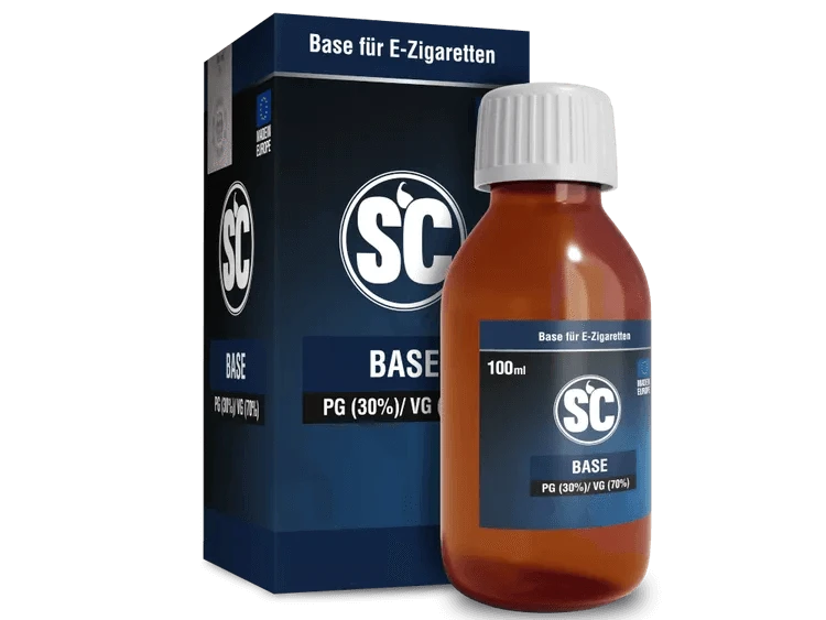 SC - 100ML BASIS 0 MG/ML Sie erhalten die SC Basis in einer 100 ml Flasche. Die SC Basis besteht aus dem Mischungsverhältnis 50% Propylenglycol (PG) und 50% Glycerin (VG) oder 30% Propylenglycol (PG) und 70% Glycerin (VG). Das Basis-Liquid enthält kein Ar