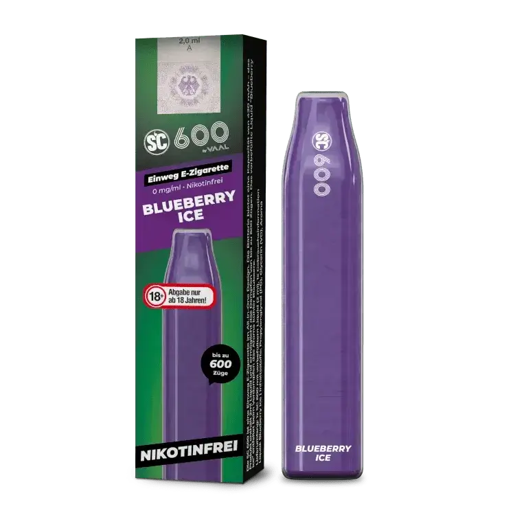 SC - 600 Einweg E - Zigarette - Blueberry Ice - Haus des Dampfes