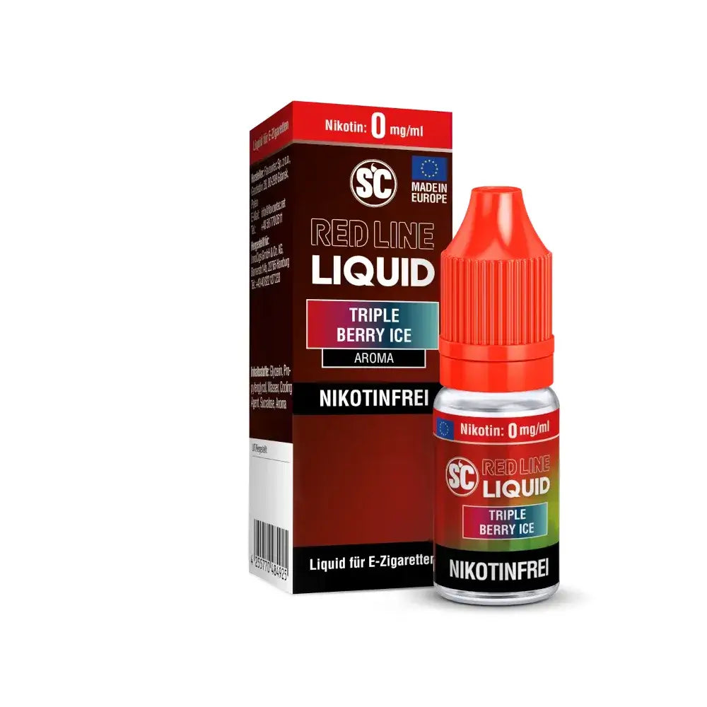 SC - Red Line -Triple Berry Ice - Nikotinsalz Liquid 10 ml – Liquid Flasche Produktfoto