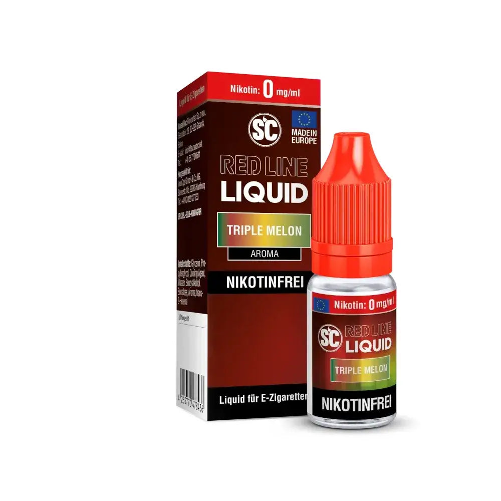 SC - Red Line - Triple Melon - Nikotinsalz Liquid 10 ml – Liquid Flasche Produktfoto