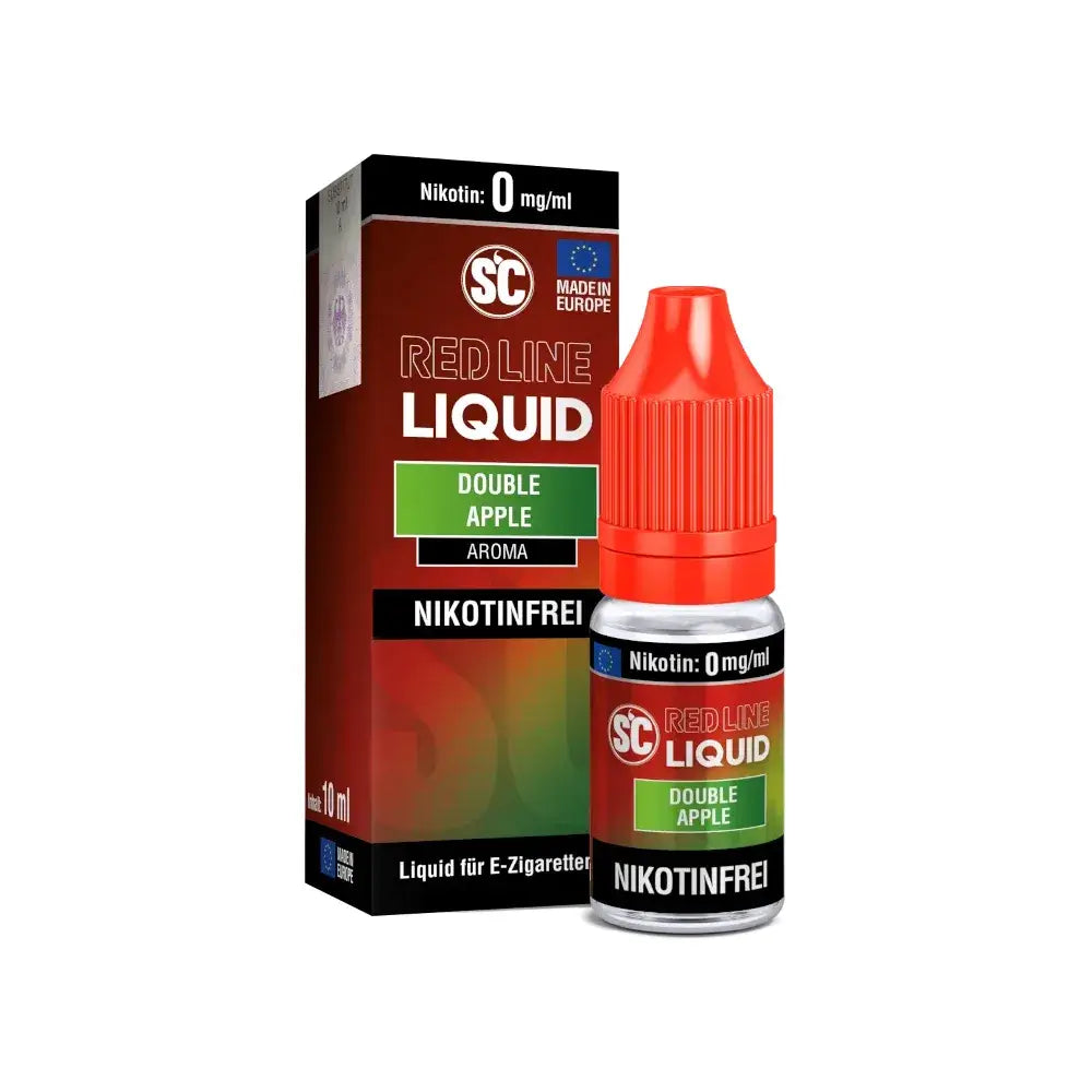 SC - Red Line - Double Apple - freebase Nikotin Liquid 10 ml – Liquid Flasche Produktfoto