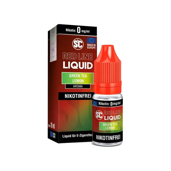 SC - Red Line - Green Tea Lemon - freebase Nikotin Liquid 10 ml – Liquid Flasche Produktfoto