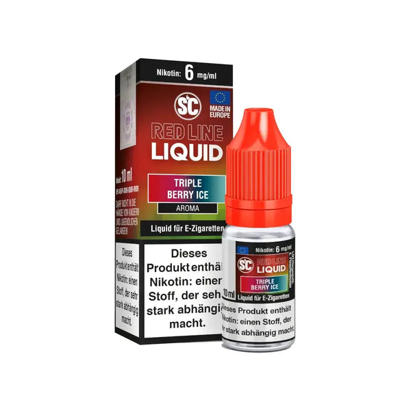 SC - Red Line - Triple Berry Ice - freebase Nikotin Liquid 10 ml – Liquid Flasche Produktfoto