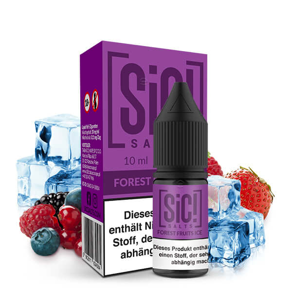 SIC! Forest Fruits Ice Nikotinsalz Liquid – 10 ml / 20mg – Liquid Flasche Produktfoto