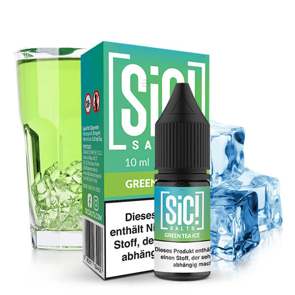 SIC! Green Tea Ice Nikotinsalz Liquid – 10 ml / 20mg – Liquid Flasche Produktfoto