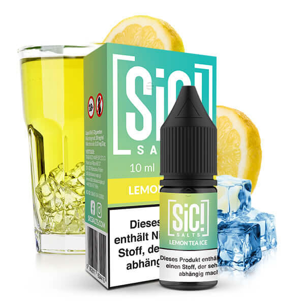SIC! Lemon Tea Ice Nikotinsalz Liquid – 10 ml / 20mg – Liquid Flasche Produktfoto