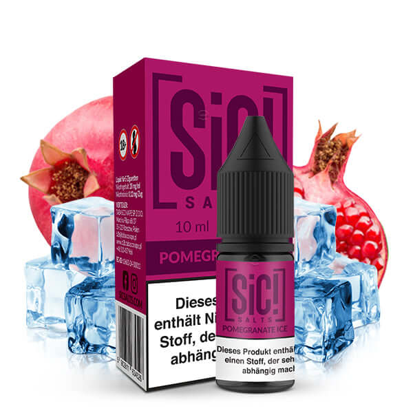 SIC! Pomegranate Ice Nikotinsalz Liquid – 10 ml / 20mg – Liquid Flasche Produktfoto