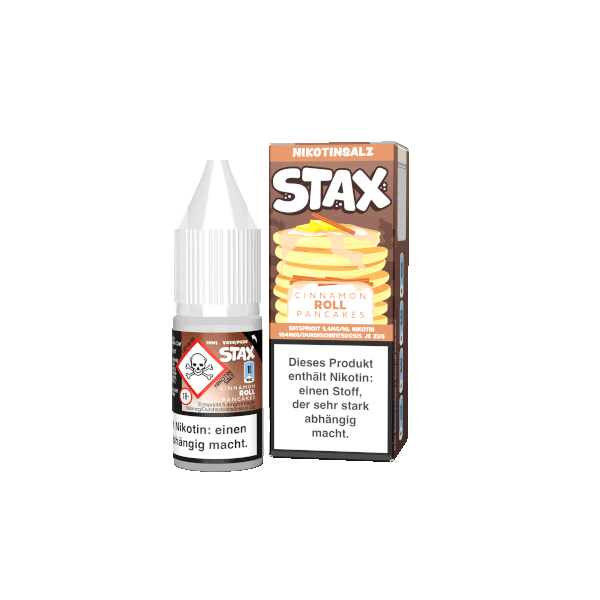 Strapped STAX - Cinnamon Roll Pancakes Nikotinsalz 10ml - Haus des Dampfes