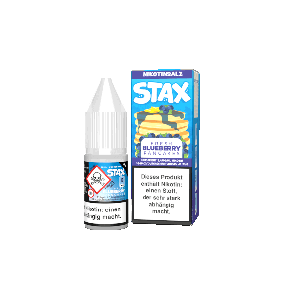 Strapped STAX - Fresh Blueberry Pancakes Nikotinsalz 10ml - Haus des Dampfes