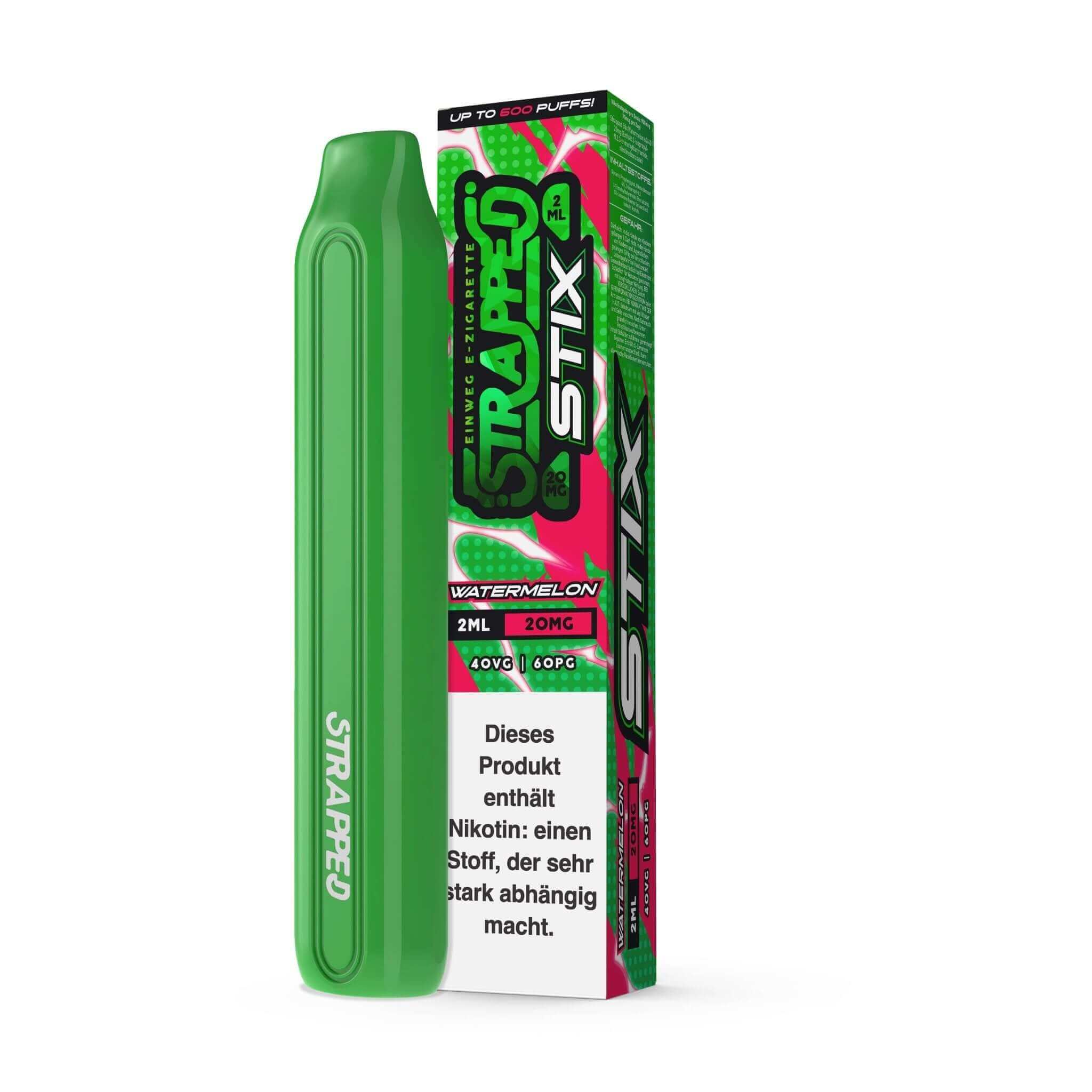 Strapped STIX - Einweg E - Zigarette - Watermelon - 20 mg/ml - Haus des Dampfes