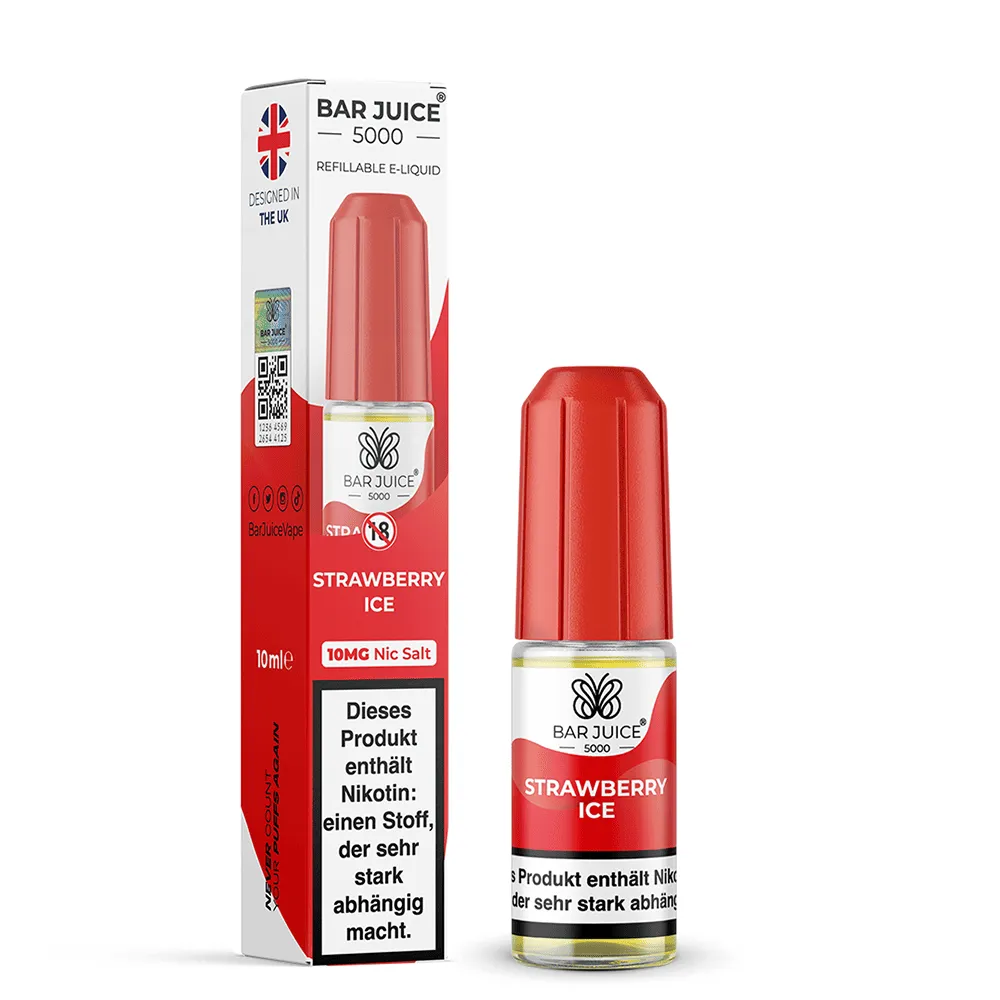 BAR JUICE 5000 Nikotinsalz - Strawberry Ice - Liquid 10ml