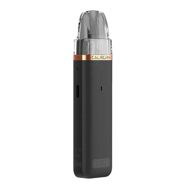 Uwell Caliburn G3 Lite Pod Kit in black color, showcasing a sleek design for MTL and RDL vaping.