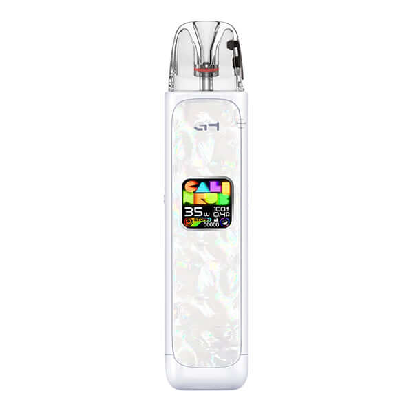 Uwell Caliburn G4 Mini Pod Kit in white, compact design with 35W power, perfect for MTL and RDL vaping.