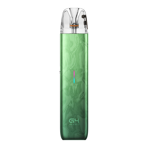 Uwell Caliburn G4 Mini Pod Kit in green, compact and powerful vaping device for MTL and RDL enthusiasts.