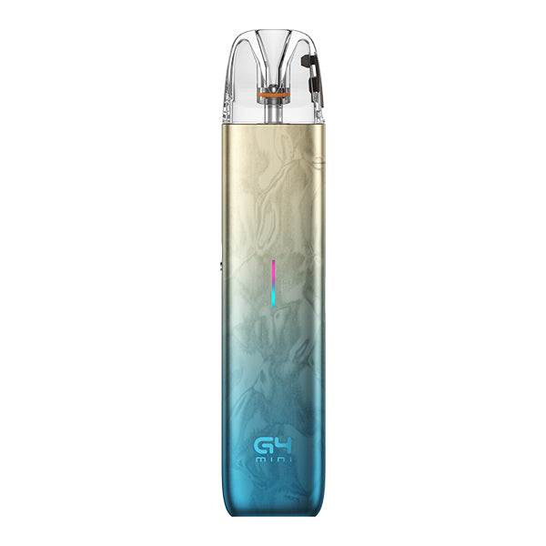 Uwell Caliburn G4 Mini Pod Kit in stylish gold and blue gradient, compact and lightweight design.
