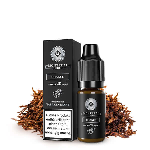 Montreal Original Nikotinsalz-Liquid Chance, 20mg Nikotin in einer 10ml Flasche mit Tabakgeschmack