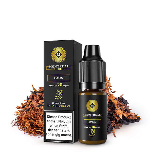 Montreal Oasis Nikotinsalz-Liquid 20mg in 10ml Flasche mit Tabakextrakt für E-Zigarette