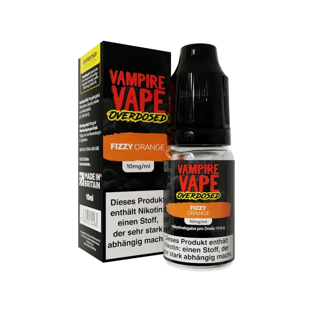 VAMPIRE VAPE OVERDOSED Fizzy Orange Nikotinsalz Liquid 10 ml