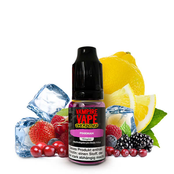 VAMPIRE VAPE OVERDOSED - Pinkman Nikotinsalz Liquid 10 ml – Liquid Flasche Produktfoto