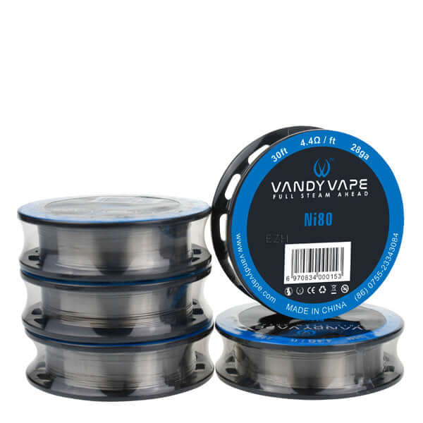 Vandy Vape 3 Meter Ni80 Superfine MTL Fused Clapton 30ga*2/38ga Wickeldraht - W1 – Produktfoto