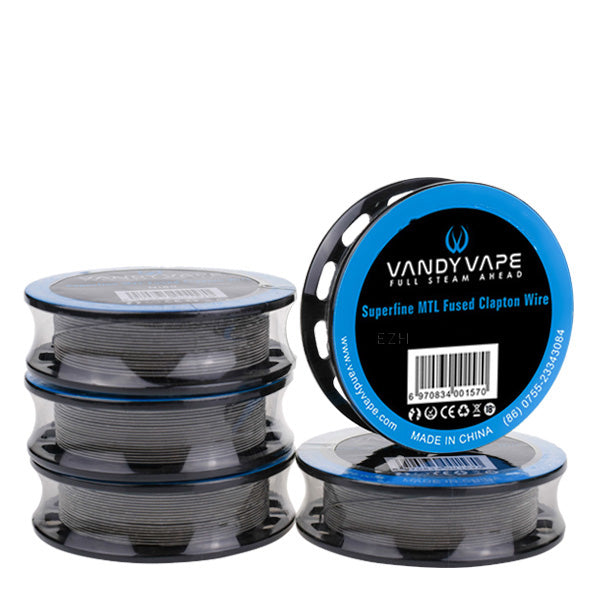 Vandy Vape Superfine MTL Fused Clapton Wire spools, 3 meter for MTL vaping, precise and flavorful builds.