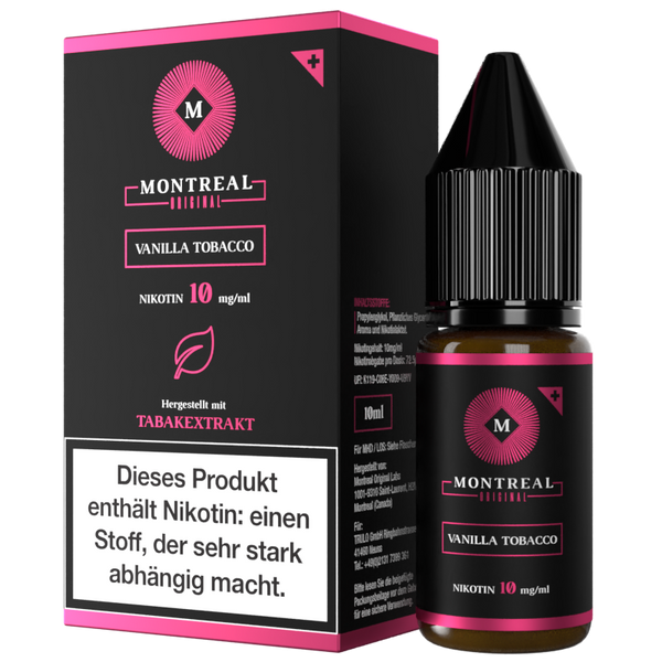 Montreal Original Nikotinsalz-Liquids – Echter Zigarettengeschmack für deine E-Zigarette 10ml