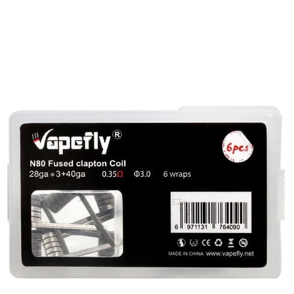 Vapefly 6x Prebuilt Ni80 Fused Clapton Coil 0.35 Ohm - Haus des Dampfes