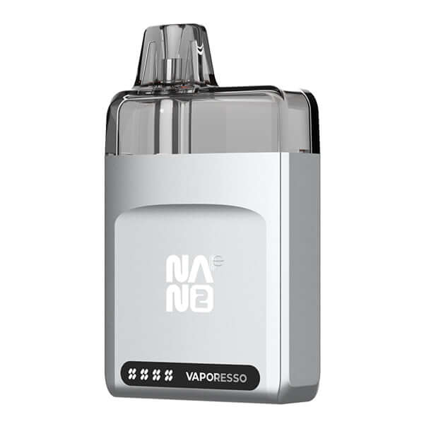 Vaporesso Eco Nano 2 Pod Kit in sleek silver design, compact and lightweight for easy vaping.
