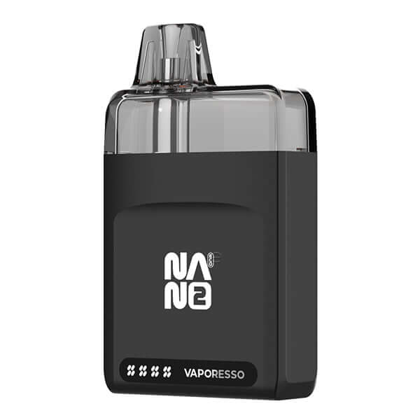 Vaporesso Eco Nano 2 Pod Kit in sleek black design, compact and lightweight for easy vaping.