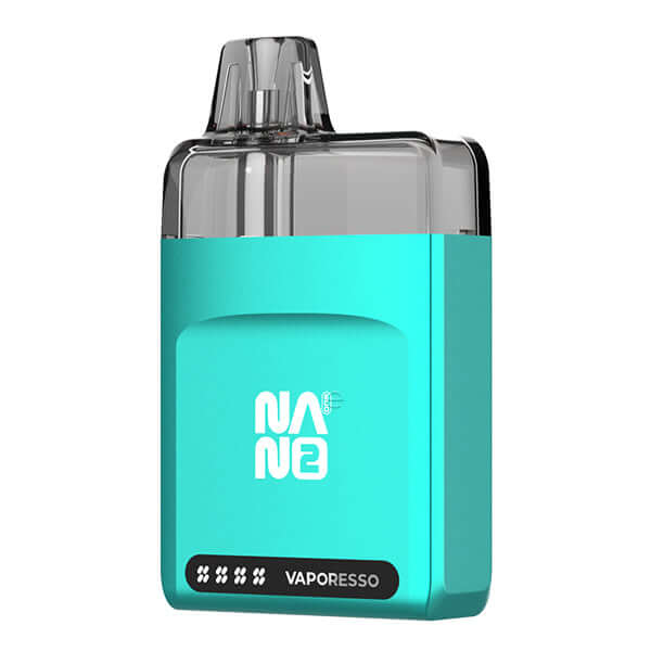 Vaporesso Eco Nano 2 Pod Kit in teal color, compact design for optimal vaping experience.