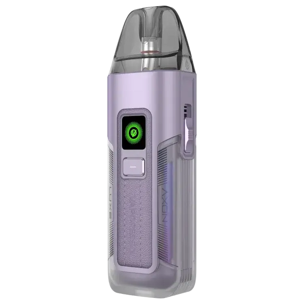 Vaporesso LUXE X2 E-Zigaretten-Set in lila, kompakt Design mit LED-Anzeige und 2000 mAh Akku.