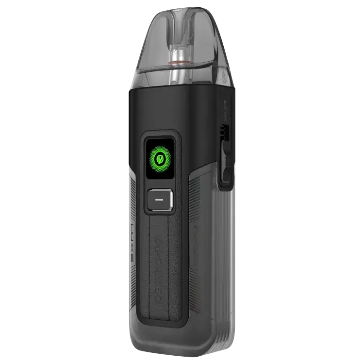 Vaporesso LUXE X2 E-Zigaretten-Set in modernem Design mit grünem LED-Display und ergonomischer Form.