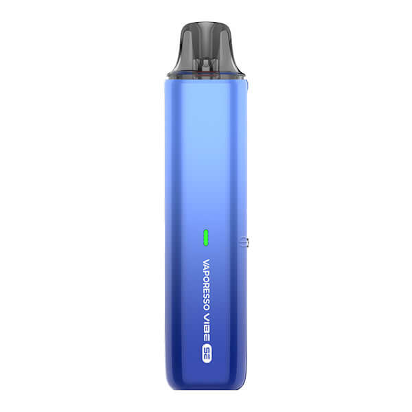 Vaporesso Vibe SE E-Zigaretten Set in blue, compact design with LED indicator for vaping flexibility.