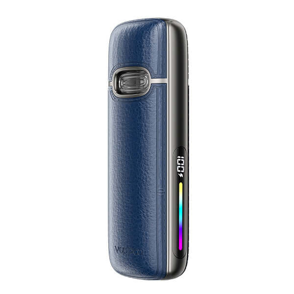 VooPoo VMATE E2 E-Zigarette in modern blue design with LED display and compact form for MTL and Subohm vaping.