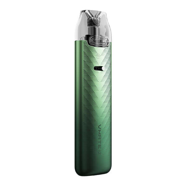 Voopoo VMATE i2 Pod Kit in green, compact design with transparent mouthpiece, ideal for MTL vaping.