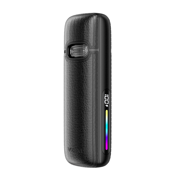 VooPoo VMATE E2 E-Zigarette in black with LED display for adjustable power settings.
