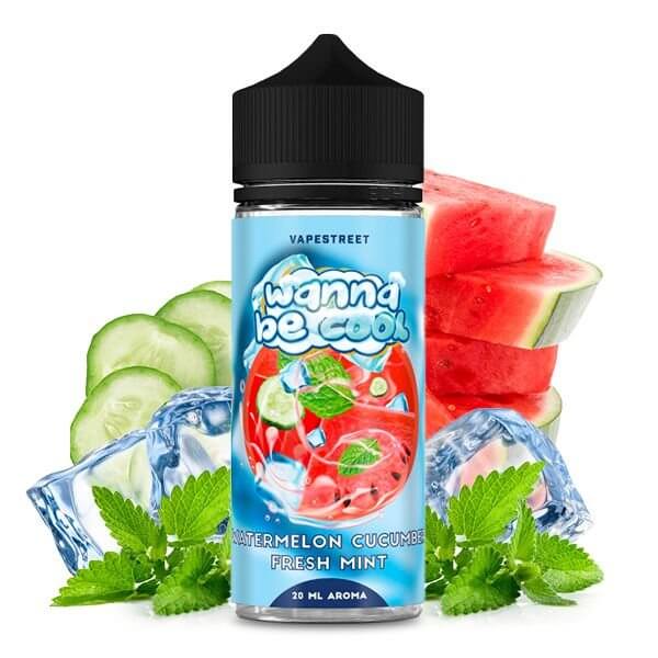 WANNA BE COOL - Watermelon Cucumber Fresh Mint - 20 ml Aroma - Haus des Dampfes