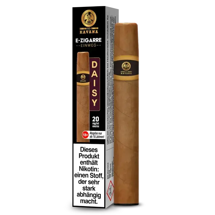 XO HAVANA Einweg E-Zigarette im Zigarren-Design, vorgefüllt mit 2 ml Liquid