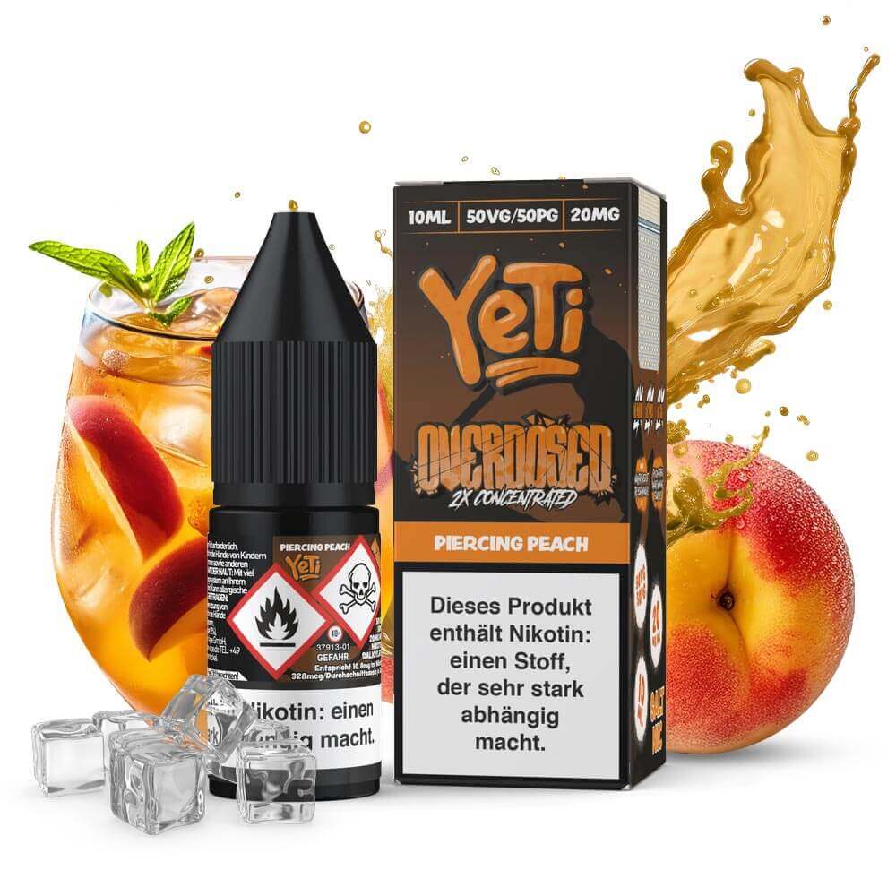 Yeti - Overdosed Piercing Peach Nikotinsalz - Haus des Dampfes