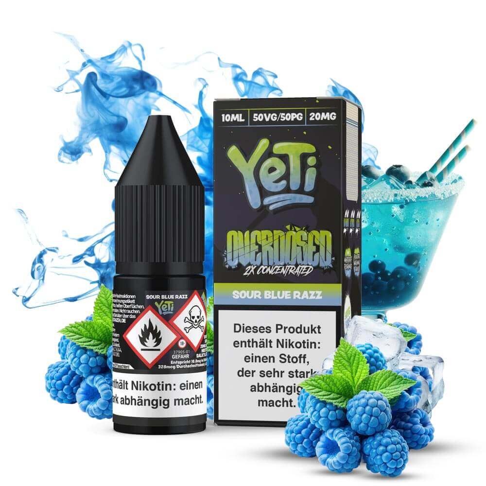 Yeti - Overdosed Sour Blue Razz Nikotinsalz - Haus des Dampfes